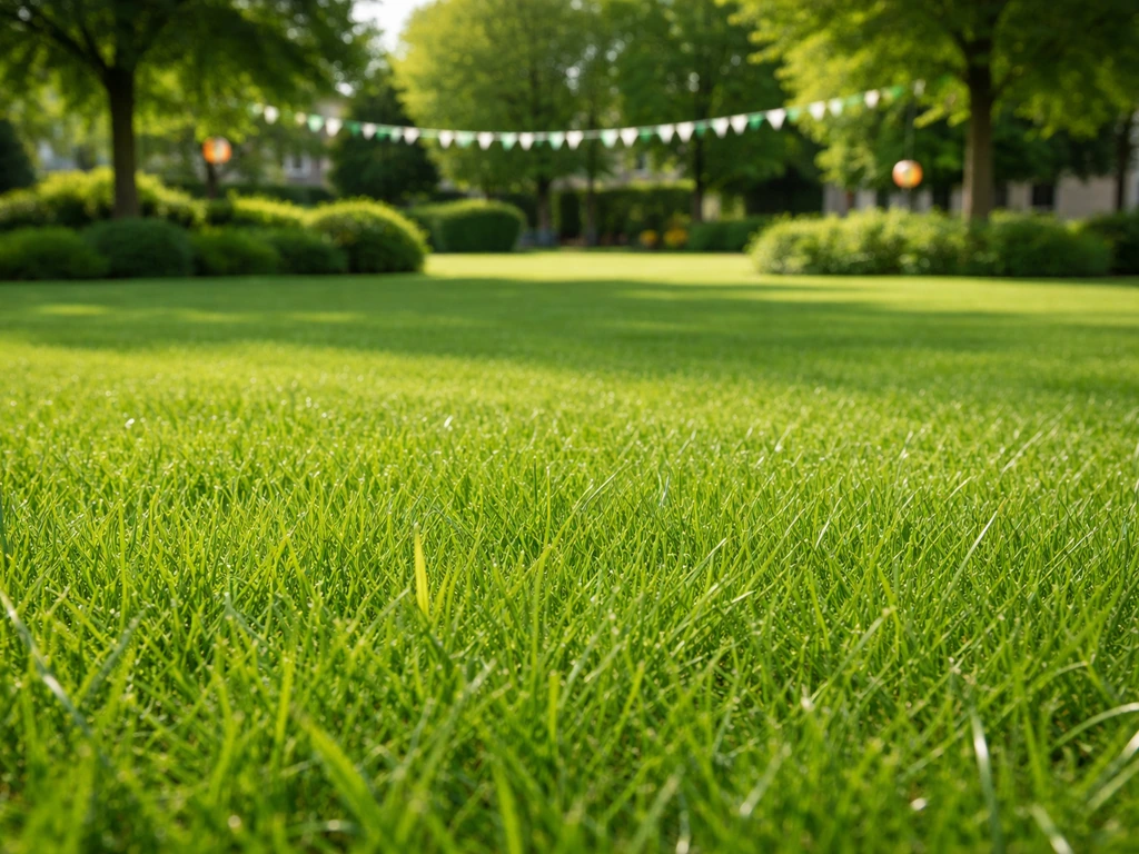 Heldergroen gazon in Boxtel met subtiele festivalvibe en groen rondom, klaar voor beter gras.