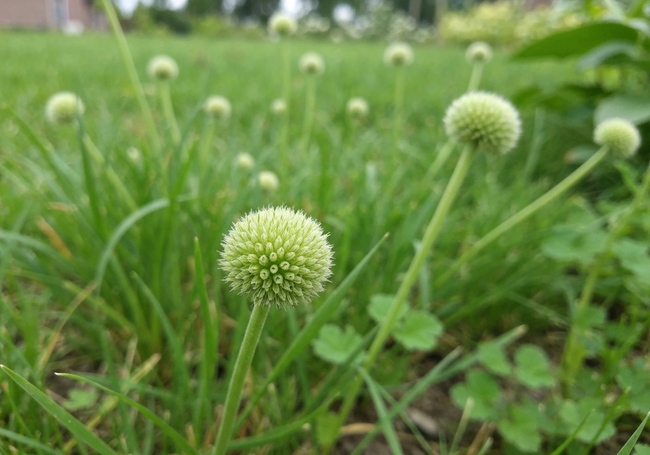 Dicht en egaal groen gazon in een rustige Nederlandse tuin, zonder kale plekken of mos.